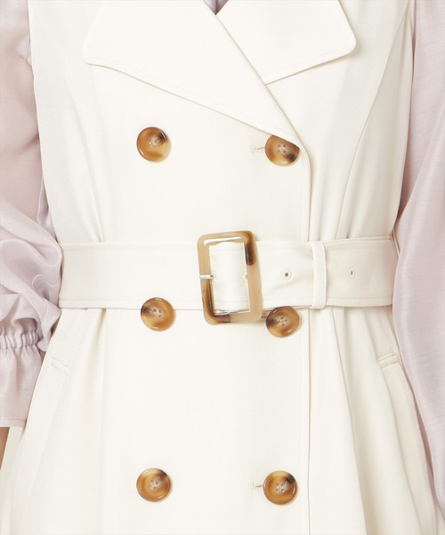 WILLSELECTION（ウィルセレクション）の「リボンスリーブ3WAYトレンチコート（トレンチコート・レディース・オフホワイト/ベージュ/アイボリー・FREE）」の11枚目の写真