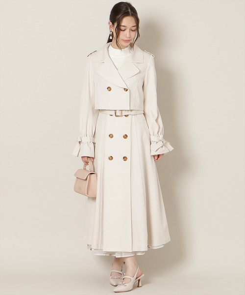 WILLSELECTION（ウィルセレクション）の「リボンスリーブ3WAYトレンチコート（トレンチコート・レディース・オフホワイト/ベージュ/アイボリー・FREE）」の14枚目の写真