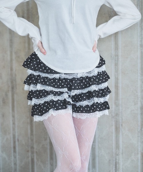 スウィートドットフリルショートパンツ（その他パンツ）｜Lovilyn