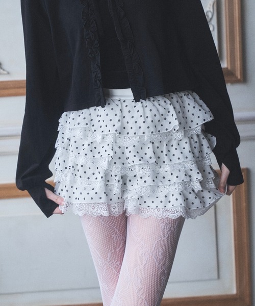 スウィートドットフリルショートパンツ(その他パンツ)|Lovilyn スウィートドットフリルショートパンツ(その他パンツ)|Lovilyn