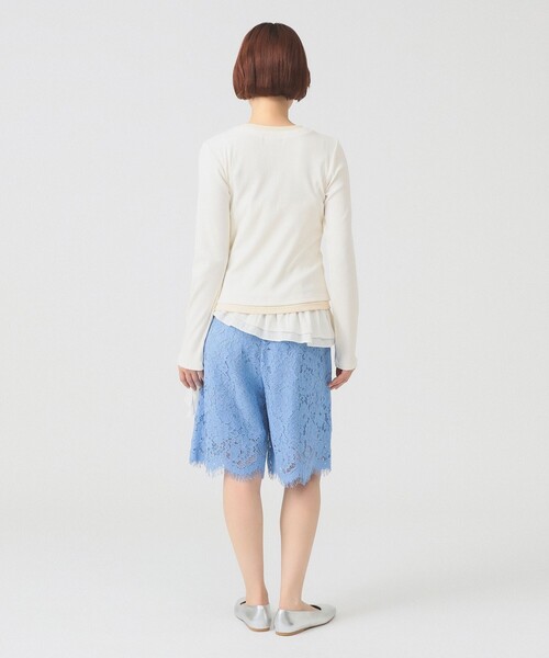 Ray BEAMS（レイビームス）の「レース スカラヘム ハーフ パンツ（その他パンツ・レディース・ホワイト/ブラック/サックスブルー・1/0）」の14枚目の写真