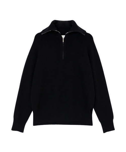 VASCARA(バスカラ)の「Half Zip-Up Knitwear (4colors)(ニット/セーター・レディース・カーキ/ライトベージュ/ブラック/ブラウン・FREE)」の6枚目の写真