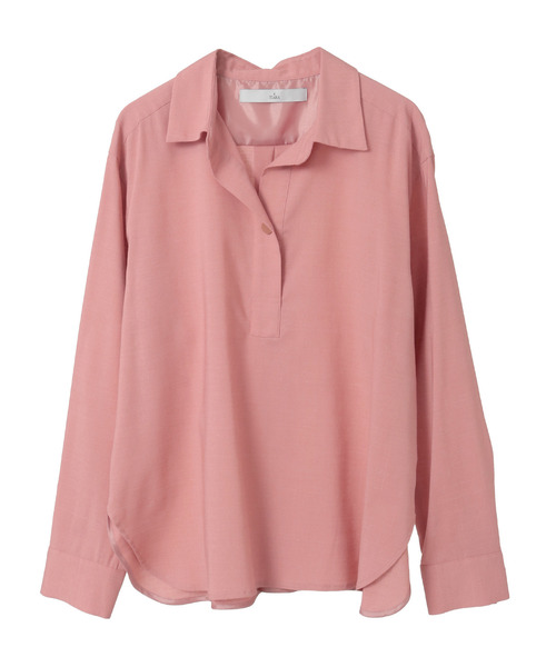 Tiara(ティアラ)の「スキッパーシャツ(シャツ/ブラウス・レディース・グレー/ピンク/ネイビー・FREE)」の1枚目の写真