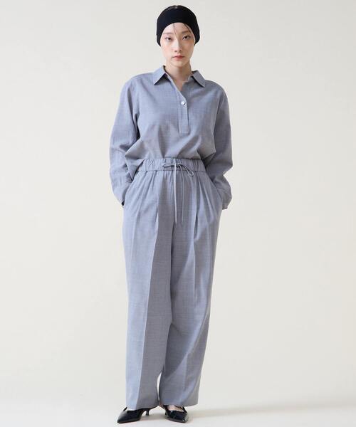 Tiara(ティアラ)の「スキッパーシャツ(シャツ/ブラウス・レディース・グレー/ピンク/ネイビー・FREE)」の4枚目の写真