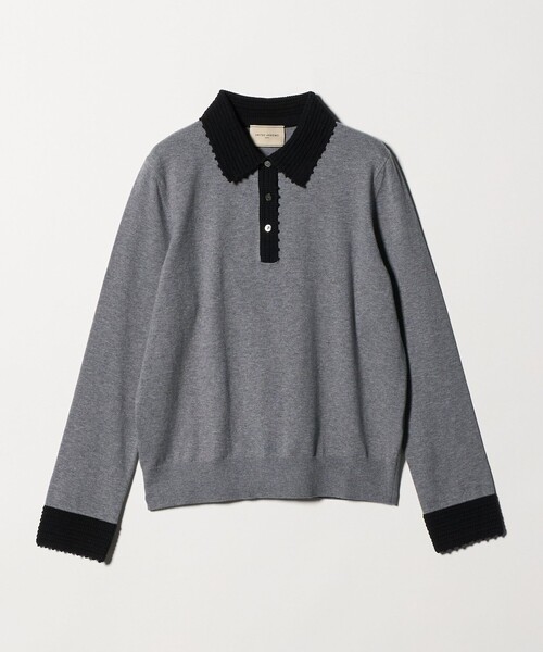 UNITED ARROWS（ユナイテッドアローズ）の「クロシェ ポロニット ‐ウォッシャブル‐（ニット/セーター・レディース・グレー系/オフホワイト/ブラック・FREE）」の3枚目の写真