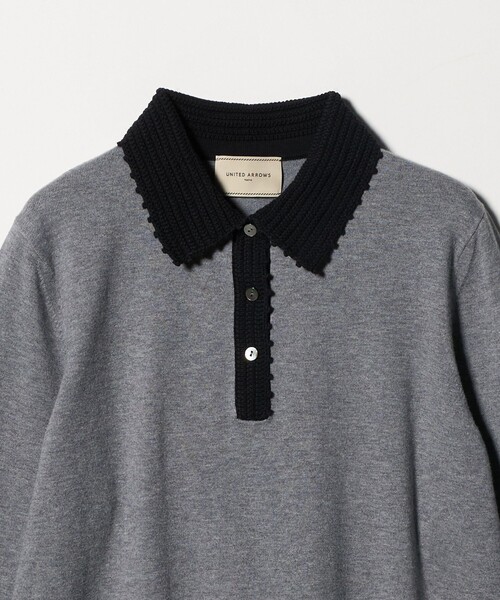 UNITED ARROWS（ユナイテッドアローズ）の「クロシェ ポロニット ‐ウォッシャブル‐（ニット/セーター・レディース・グレー系/オフホワイト/ブラック・FREE）」の13枚目の写真