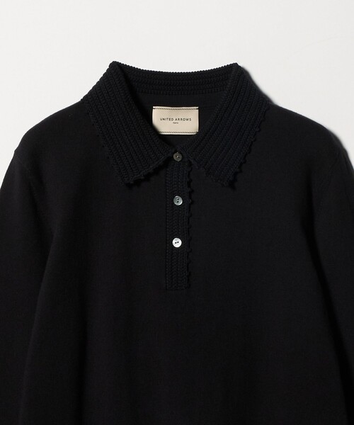 UNITED ARROWS（ユナイテッドアローズ）の「クロシェ ポロニット ‐ウォッシャブル‐（ニット/セーター・レディース・グレー系/オフホワイト/ブラック・FREE）」の8枚目の写真