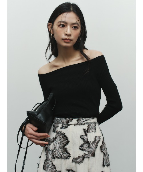 anuans（アニュアンス）の「ボタニカルフラワーカットジャガードスカート（スカート・レディース・ベージュ・MEDIUM/SMALL）」の10枚目の写真