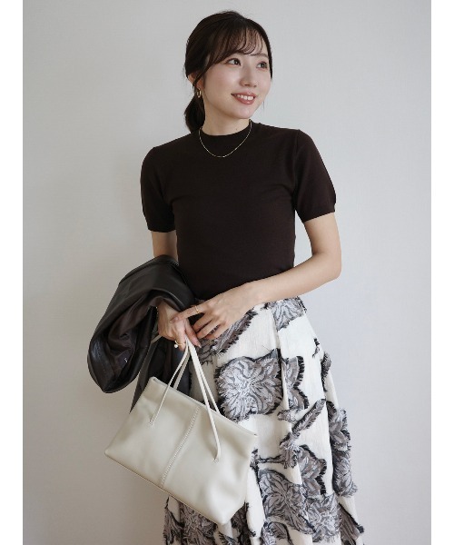 anuans（アニュアンス）の「ボタニカルフラワーカットジャガードスカート（スカート・レディース・ベージュ・MEDIUM/SMALL）」の17枚目の写真