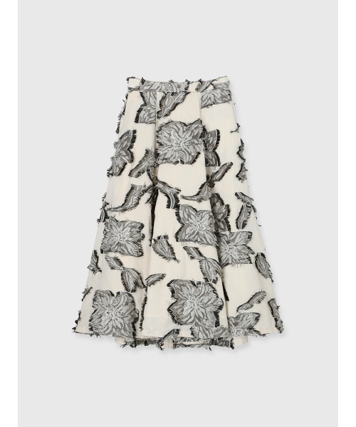 anuans（アニュアンス）の「ボタニカルフラワーカットジャガードスカート（スカート・レディース・ベージュ・MEDIUM/SMALL）」の19枚目の写真