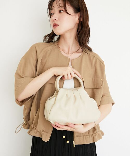 le.coeur blanc（ルクールブラン）の「MILLELA FIRENZEギャザーショルダーバッグ（ショルダーバッグ・レディース・ブラック・FREE）」の4枚目の写真