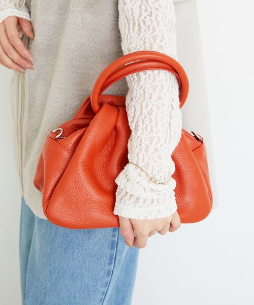 le.coeur blanc（ルクールブラン）の「MILLELA FIRENZEギャザーショルダーバッグ（ショルダーバッグ・レディース・ブラック・FREE）」の8枚目の写真