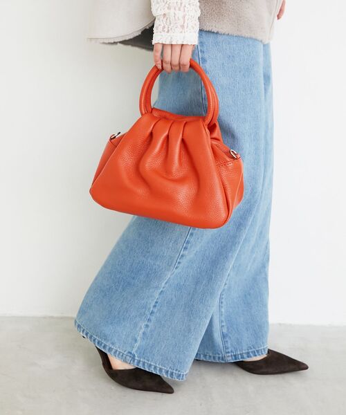 le.coeur blanc（ルクールブラン）の「MILLELA FIRENZEギャザーショルダーバッグ（ショルダーバッグ・レディース・ブラック・FREE）」の12枚目の写真