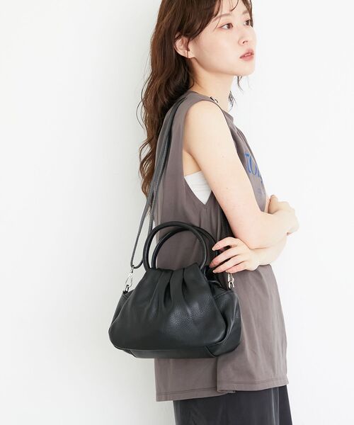 le.coeur blanc（ルクールブラン）の「MILLELA FIRENZEギャザーショルダーバッグ（ショルダーバッグ・レディース・ブラック・FREE）」の18枚目の写真