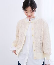 le.coeur blanc | コード刺しゅうレースカーデ(カーディガン/ボレロ)