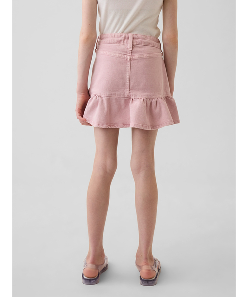 GAP(ギャップ)の「デニム ラッフルフリルスカート (キッズ)(スカート・キッズ・ピンク・160cm/155cm/150cm/140cm/130cm/120cm)」の4枚目の写真