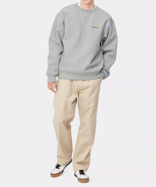 Carhartt WIP(カーハートダブリューアイピー)の「【Carhartt WIP】AMERICAN SCRIPT SWEATSHIRT I025475(スウェット・メンズ・グリーン系1/グレー・L/XL)」の4枚目の写真