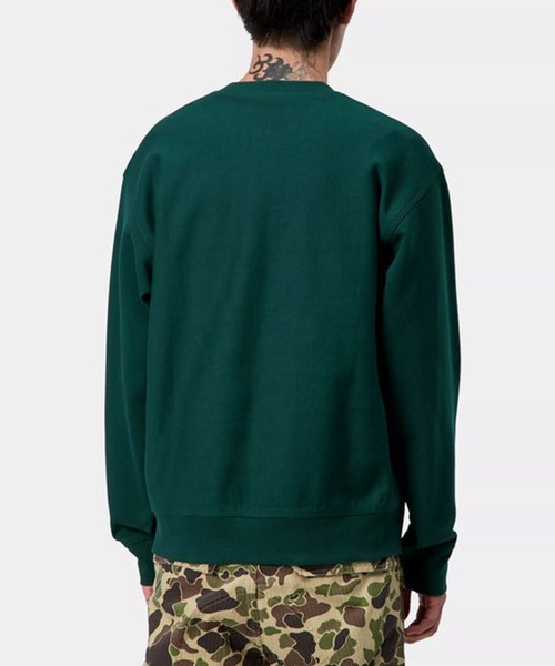 Carhartt WIP(カーハートダブリューアイピー)の「【Carhartt WIP】AMERICAN SCRIPT SWEATSHIRT I025475(スウェット・メンズ・グリーン系1/グレー・L/XL)」の7枚目の写真