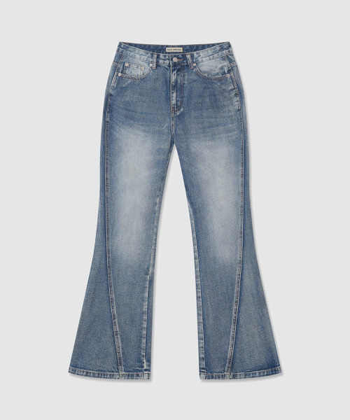 ANOLORCODE WOMAN（アナルロコード ウーマン）の「ツイストブーツカットデニムパンツ（ブルー）（デニムパンツ・レディース・その他・SMALL/MEDIUM/LARGE）」の2枚目の写真