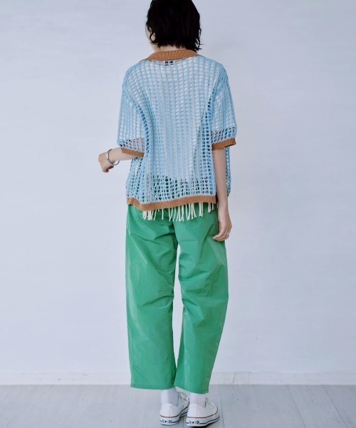 Paradise Picnic（パラダイスピクニック）の「HCAE　カラートリムメッシュニット（カーディガン/ボレロ・レディース・グリーン/ブルー/ブラック・FREE）」の11枚目の写真