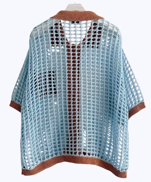 Paradise Picnic（パラダイスピクニック）の「HCAE　カラートリムメッシュニット（カーディガン/ボレロ・レディース・グリーン/ブルー/ブラック・FREE）」の19枚目の写真