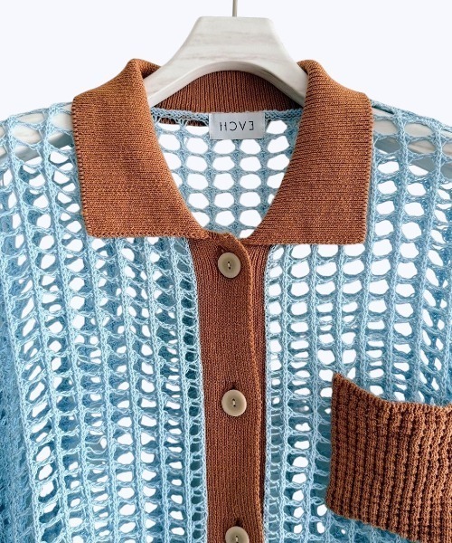 Paradise Picnic（パラダイスピクニック）の「HCAE　カラートリムメッシュニット（カーディガン/ボレロ・レディース・グリーン/ブルー/ブラック・FREE）」の20枚目の写真