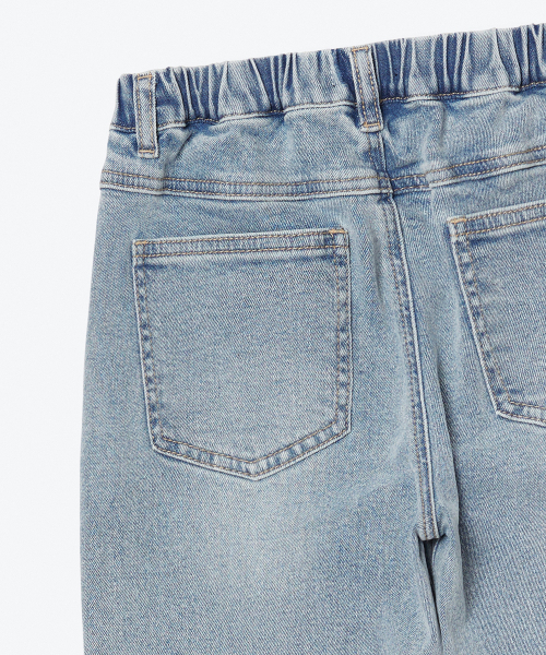 MUSINSA STANDARD KIDS（ムシンサスタンダードキッズ）の「ストレートバンディングデニムパンツ[ライトインディゴ]（デニムパンツ・レディース・その他・100/110/130/140/150/160/120）」の6枚目の写真