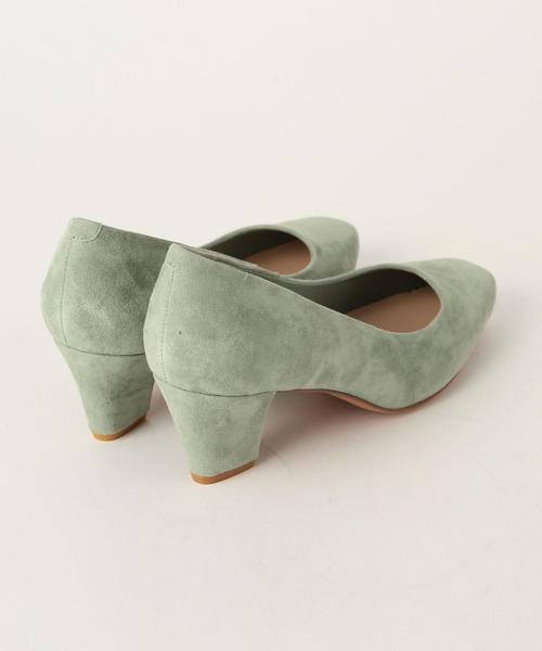 BEAUTY&YOUTH UNITED ARROWS(ビューティーアンドユースユナイテッドアローズ)の「BY スウェード スクエアトゥパンプス ◆(パンプス・レディース・ネイビー/ライム・37/38/36/36h/37h)」の6枚目の写真