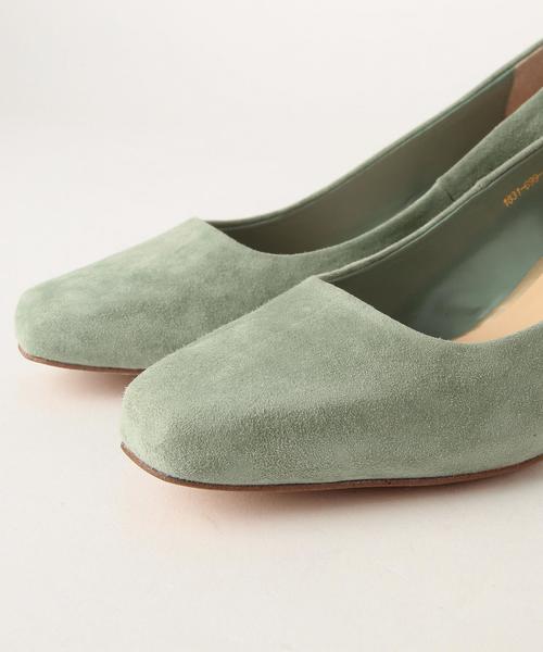 BEAUTY&YOUTH UNITED ARROWS(ビューティーアンドユースユナイテッドアローズ)の「BY スウェード スクエアトゥパンプス ◆(パンプス・レディース・ネイビー/ライム・37/38/36/36h/37h)」の7枚目の写真