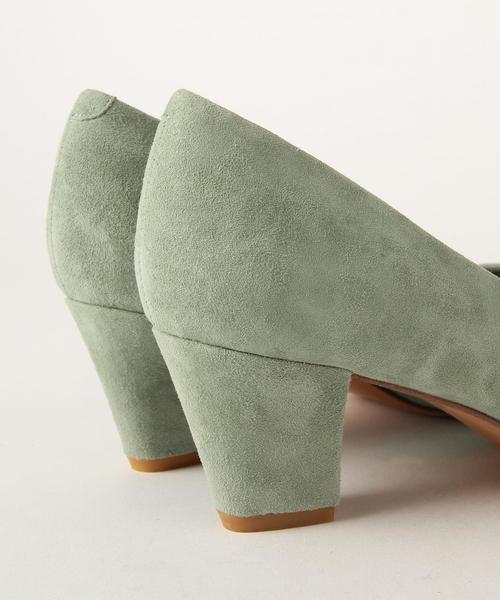 BEAUTY&YOUTH UNITED ARROWS(ビューティーアンドユースユナイテッドアローズ)の「BY スウェード スクエアトゥパンプス ◆(パンプス・レディース・ネイビー/ライム・37/38/36/36h/37h)」の8枚目の写真