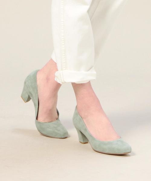 BEAUTY&YOUTH UNITED ARROWS(ビューティーアンドユースユナイテッドアローズ)の「BY スウェード スクエアトゥパンプス ◆(パンプス・レディース・ネイビー/ライム・37/38/36/36h/37h)」の9枚目の写真