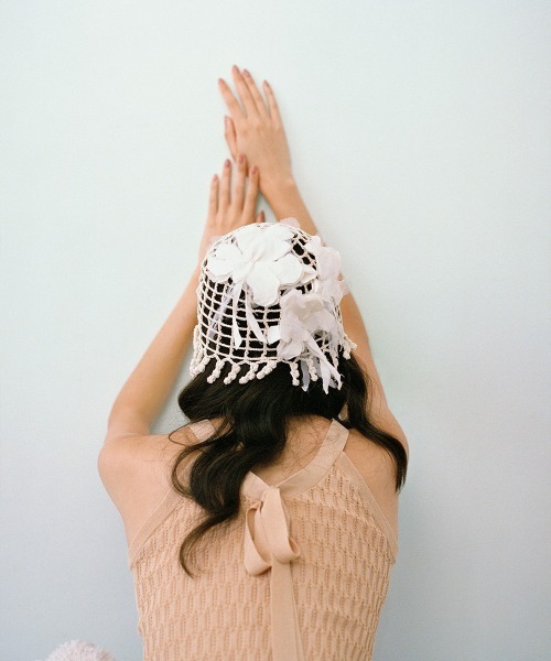 leinwande ラインヴァンド　Mix Yarn Crochet Hat セール】【leinwande】26SS新作 Wattle Crochet Cap（ニットキャップ