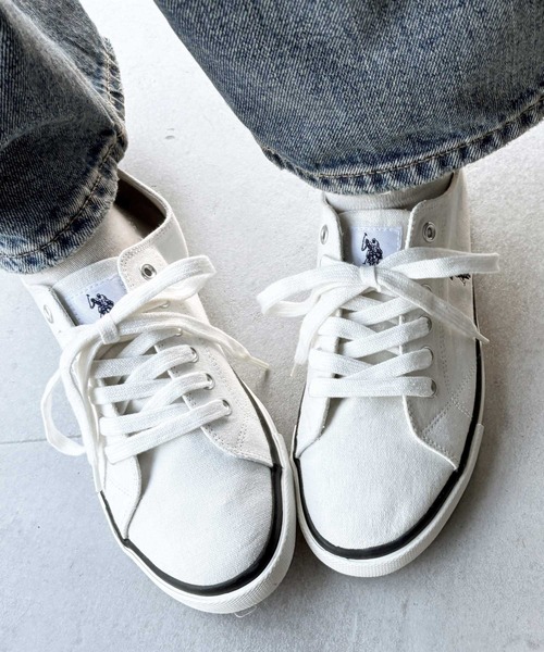 U.S. POLO ASSN.（ユーエスポロアッスン）の「GeeRA別注【U.S. POLO ASSN.】レースアップスニーカー（スニーカー・レディース・ホワイト/ブラック・22.5cm/23cm/23.5cm/24cm/24.5cm）」の4枚目の写真