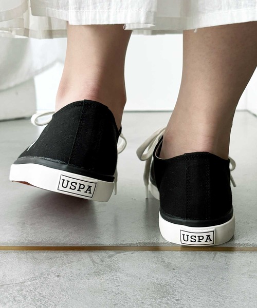U.S. POLO ASSN.（ユーエスポロアッスン）の「GeeRA別注【U.S. POLO ASSN.】レースアップスニーカー（スニーカー・レディース・ホワイト/ブラック・22.5cm/23cm/23.5cm/24cm/24.5cm）」の7枚目の写真