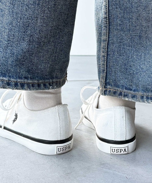 U.S. POLO ASSN.（ユーエスポロアッスン）の「GeeRA別注【U.S. POLO ASSN.】レースアップスニーカー（スニーカー・レディース・ホワイト/ブラック・22.5cm/23cm/23.5cm/24cm/24.5cm）」の5枚目の写真