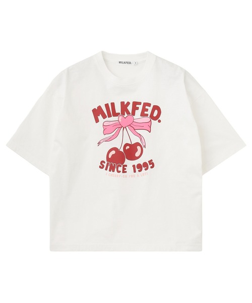 MILKFED.(ミルクフェド)の「CHERRY RIBBON WIDE S/S TEE(Tシャツ/カットソー・レディース・ブラック/ネイビー/ホワイト・M/L)」の22枚目の写真