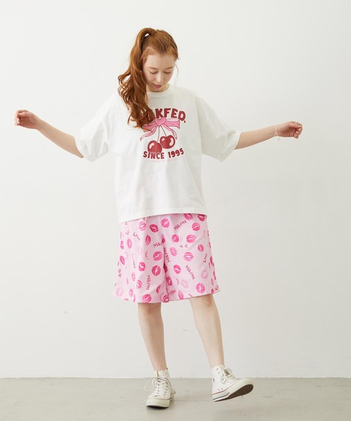 MILKFED.(ミルクフェド)の「CHERRY RIBBON WIDE S/S TEE(Tシャツ/カットソー・レディース・ブラック/ネイビー/ホワイト・M/L)」の5枚目の写真