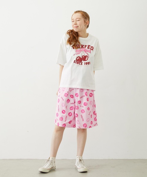 MILKFED.(ミルクフェド)の「CHERRY RIBBON WIDE S/S TEE(Tシャツ/カットソー・レディース・ブラック/ネイビー/ホワイト・M/L)」の7枚目の写真