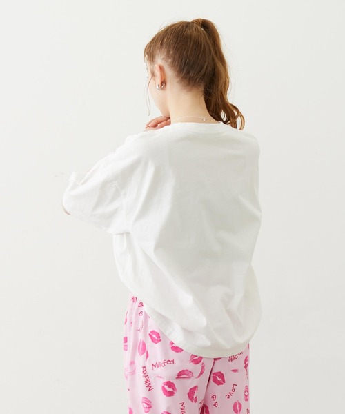 MILKFED.(ミルクフェド)の「CHERRY RIBBON WIDE S/S TEE(Tシャツ/カットソー・レディース・ブラック/ネイビー/ホワイト・M/L)」の4枚目の写真