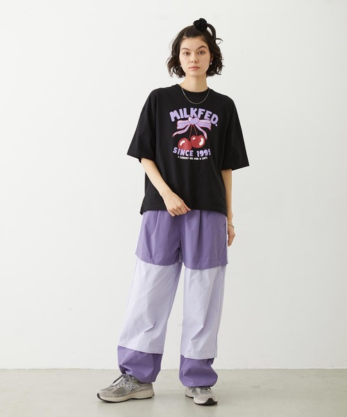 MILKFED.(ミルクフェド)の「CHERRY RIBBON WIDE S/S TEE(Tシャツ/カットソー・レディース・ブラック/ネイビー/ホワイト・M/L)」の13枚目の写真