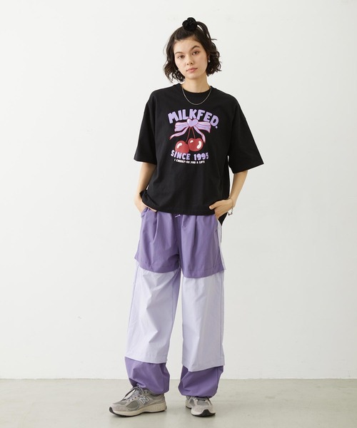 MILKFED.(ミルクフェド)の「CHERRY RIBBON WIDE S/S TEE(Tシャツ/カットソー・レディース・ブラック/ネイビー/ホワイト・M/L)」の15枚目の写真