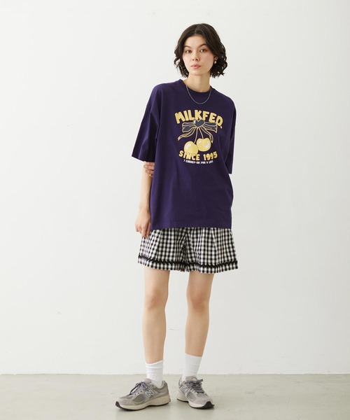 MILKFED.(ミルクフェド)の「CHERRY RIBBON WIDE S/S TEE(Tシャツ/カットソー・レディース・ブラック/ネイビー/ホワイト・M/L)」の19枚目の写真