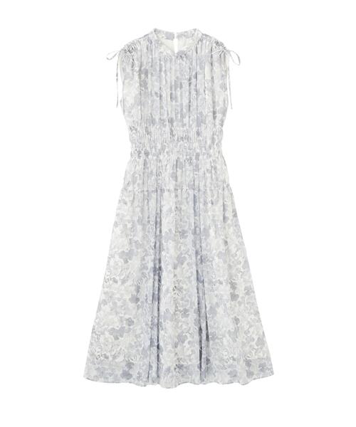 PROPORTION BODY DRESSING(プロポーションボディドレッシング)の「2WAYスリーブ花柄シャーリングワンピース / 1216140400(ワンピース・レディース・ブラック/ピンク/ブルー・SMALL/PSS/P/S/MEDIUM)」の4枚目の写真