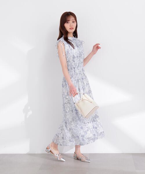 PROPORTION BODY DRESSING(プロポーションボディドレッシング)の「2WAYスリーブ花柄シャーリングワンピース / 1216140400(ワンピース・レディース・ブラック/ピンク/ブルー・SMALL/PSS/P/S/MEDIUM)」の6枚目の写真