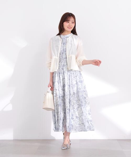 PROPORTION BODY DRESSING(プロポーションボディドレッシング)の「2WAYスリーブ花柄シャーリングワンピース / 1216140400(ワンピース・レディース・ブラック/ピンク/ブルー・SMALL/PSS/P/S/MEDIUM)」の9枚目の写真