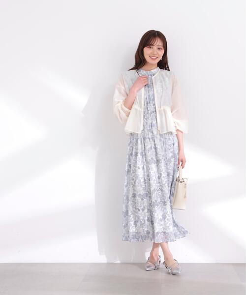 PROPORTION BODY DRESSING(プロポーションボディドレッシング)の「2WAYスリーブ花柄シャーリングワンピース / 1216140400(ワンピース・レディース・ブラック/ピンク/ブルー・SMALL/PSS/P/S/MEDIUM)」の11枚目の写真