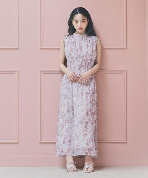 PROPORTION BODY DRESSING(プロポーションボディドレッシング)の「2WAYスリーブ花柄シャーリングワンピース / 1216140400(ワンピース・レディース・ブラック/ピンク/ブルー・SMALL/PSS/P/S/MEDIUM)」の14枚目の写真