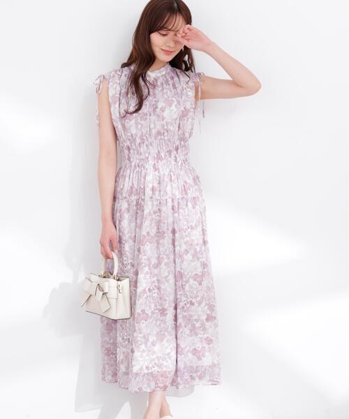 PROPORTION BODY DRESSING(プロポーションボディドレッシング)の「2WAYスリーブ花柄シャーリングワンピース / 1216140400(ワンピース・レディース・ブラック/ピンク/ブルー・SMALL/PSS/P/S/MEDIUM)」の16枚目の写真