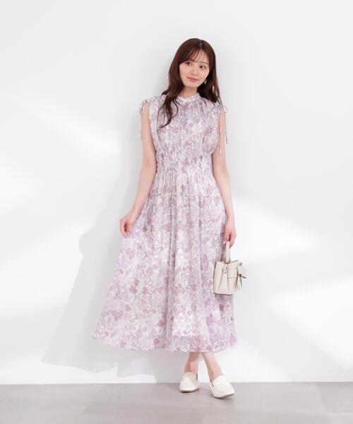 PROPORTION BODY DRESSING(プロポーションボディドレッシング)の「2WAYスリーブ花柄シャーリングワンピース / 1216140400(ワンピース・レディース・ブラック/ピンク/ブルー・SMALL/PSS/P/S/MEDIUM)」の19枚目の写真