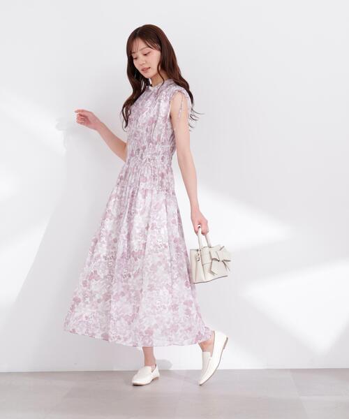 PROPORTION BODY DRESSING(プロポーションボディドレッシング)の「2WAYスリーブ花柄シャーリングワンピース / 1216140400(ワンピース・レディース・ブラック/ピンク/ブルー・SMALL/PSS/P/S/MEDIUM)」の20枚目の写真